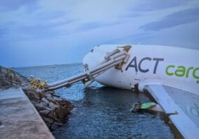 Cargo Plane Skids Off Hong Kong Runway, Kills Two