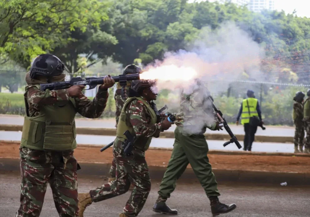 police fire tear gas
